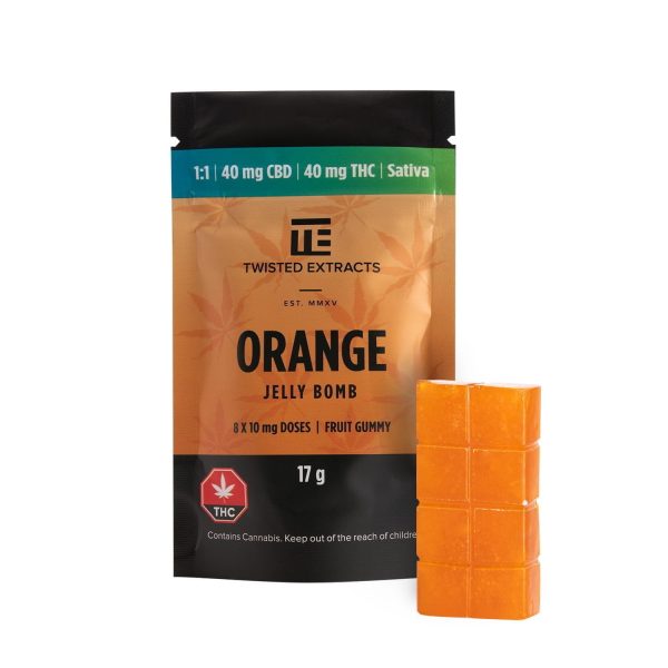Twisted Extracts – 1:1 Sativa Jelly Bomb (40mg THC + 40mg CBD)